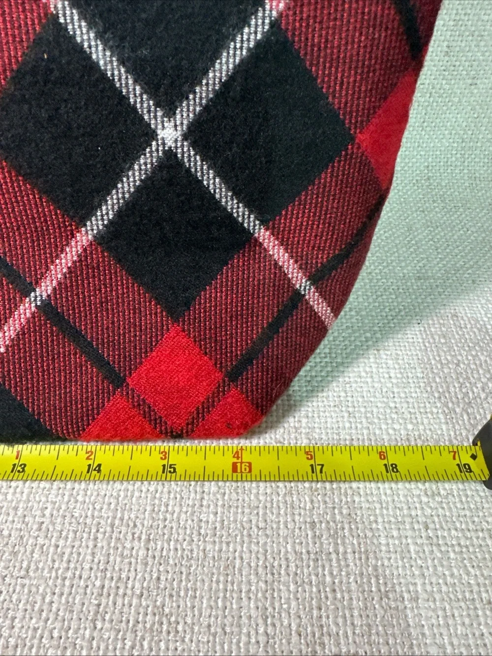 NWT Victoria Secret Red & Black Tartan Plaid Tote/Overnight/Weekender/Purse